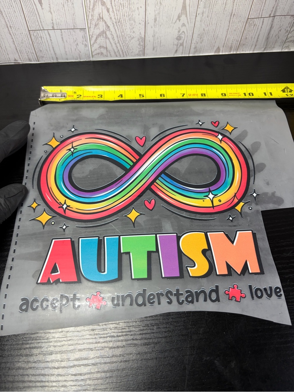 Autism Accept Understand Love DTF TRANSFER SHEET (HOT PEEL)